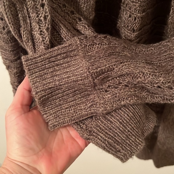 Chicos Sweater Women Size 3 Brown Open Cardigan - Picture 4 of 5